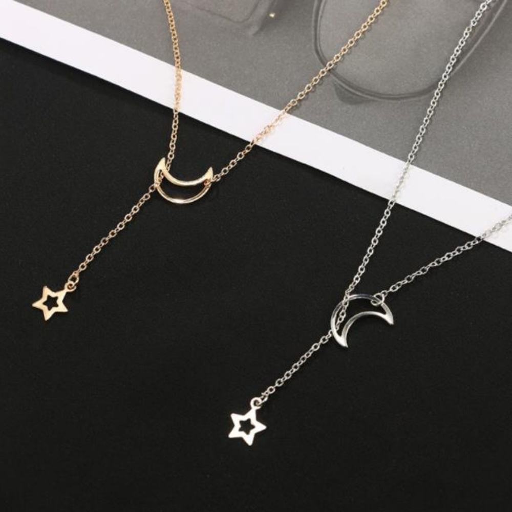 NEW moon star lariat necklace - Picture 3 of 8